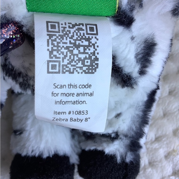 Wild Republic Zebra Baby Stuffed Animal Plush Toy - Black and White 8 Inch - Picture 8 of 11